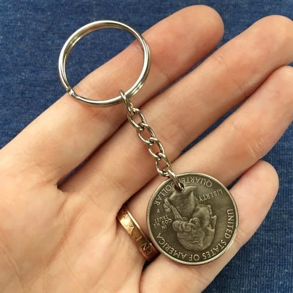 2016 West Virginia State Quarter Stainless Steel Coin Keychain Unisex 4for$20 - Picture 7 of 9